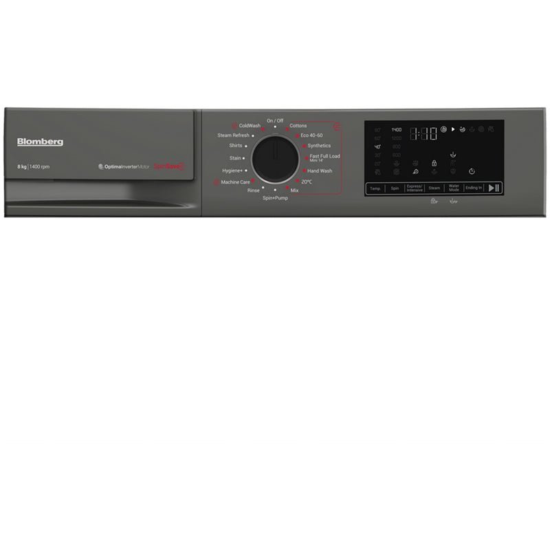 Blomberg LWA18461G 8kg 1400 Spin Washing Machine Graphite
