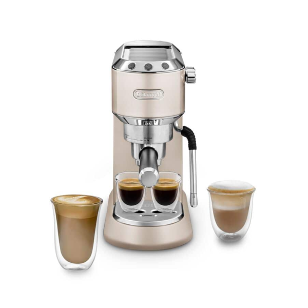 DeLonghi EC885.BG Dedica Arte Manual Espresso Coffee maker with Milk Frother - Beige Gold