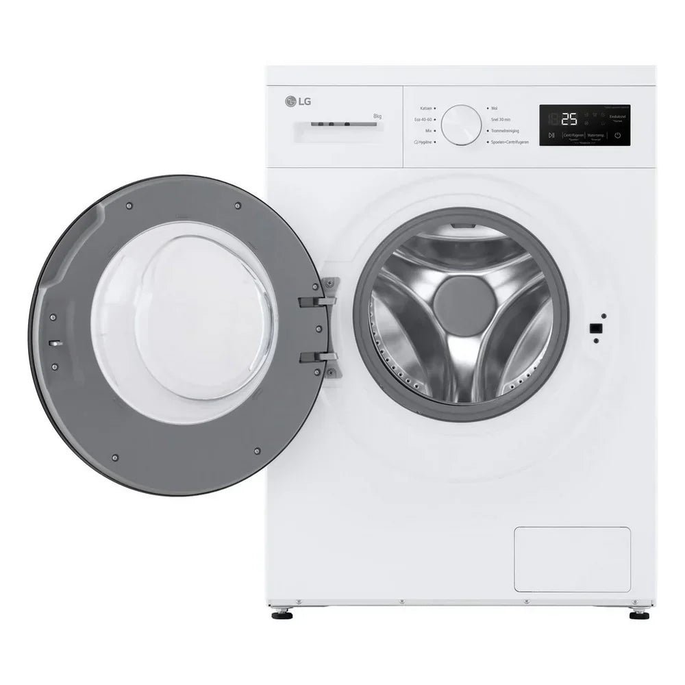 LG F4A10S8NWK 8kg 1400 Spin Front Load Washing Machine White - A Rated