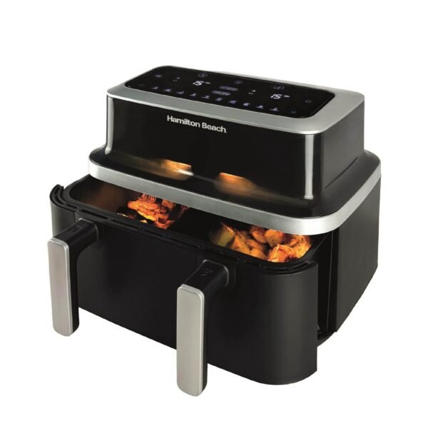Hamilton Beach HB700VCGS – Black 9L Dual Air Fryer – Dual Zone with Vision Window